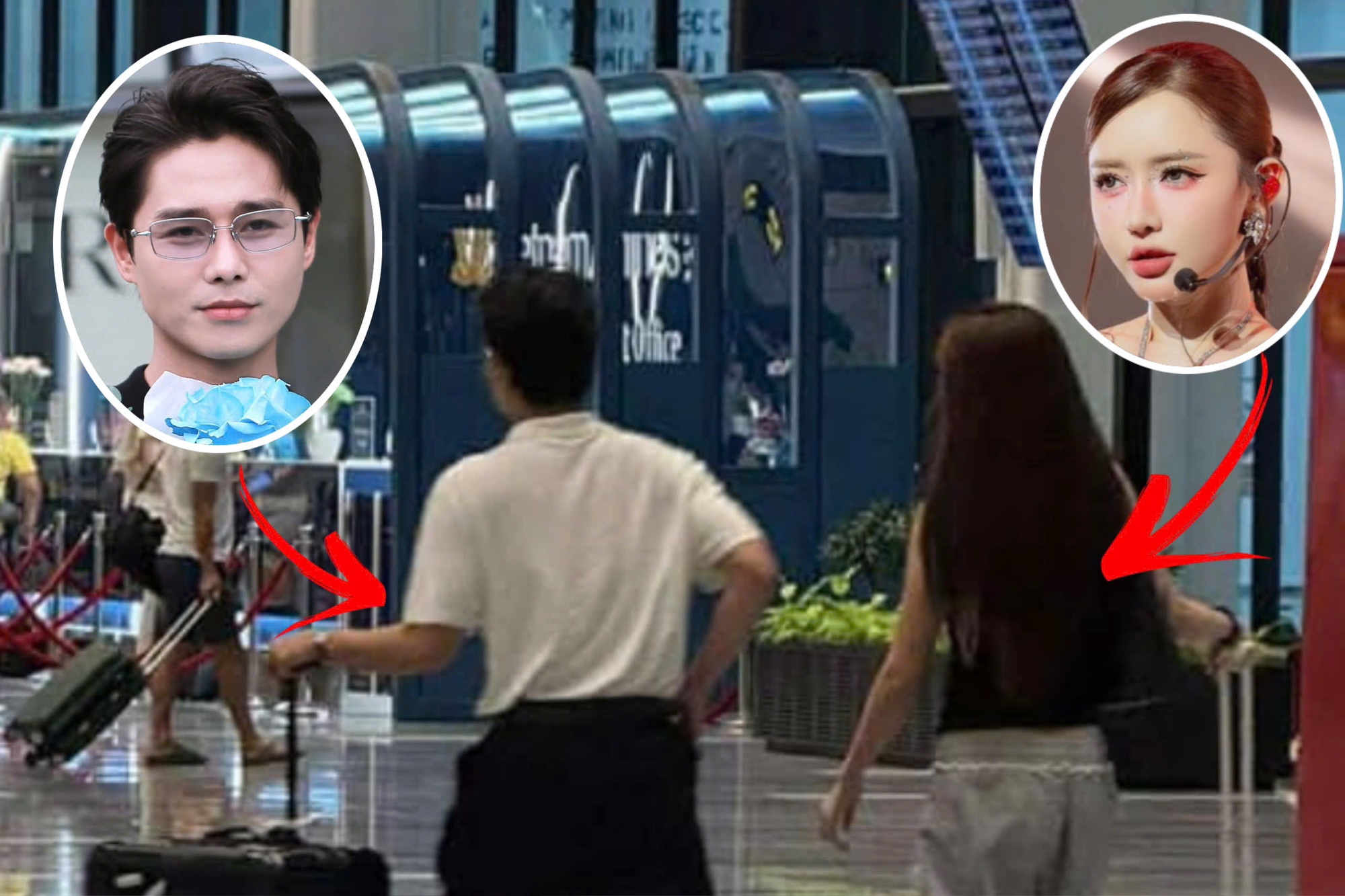 Tăng Duy Tân và Bích Phương xuất hiện cùng nhau tại sân bay