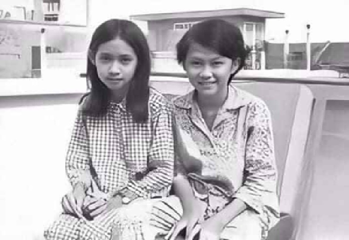 Hai cô bé Ý Lan và Thái Hiền thuở nhỏ