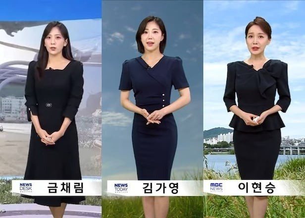Các BTV thời tiết mặc đồ đen lên sóng