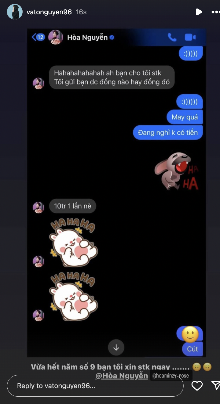 Đoạn chat trả nợ vui nhộn