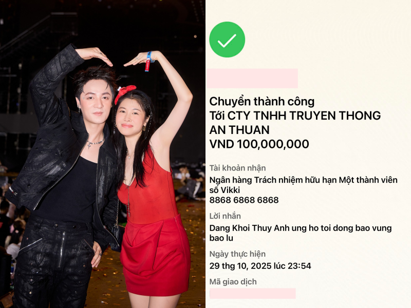 Vợ chồng Thủy Anh - Đăng Khôi chung tay giúp đỡ miền Trung