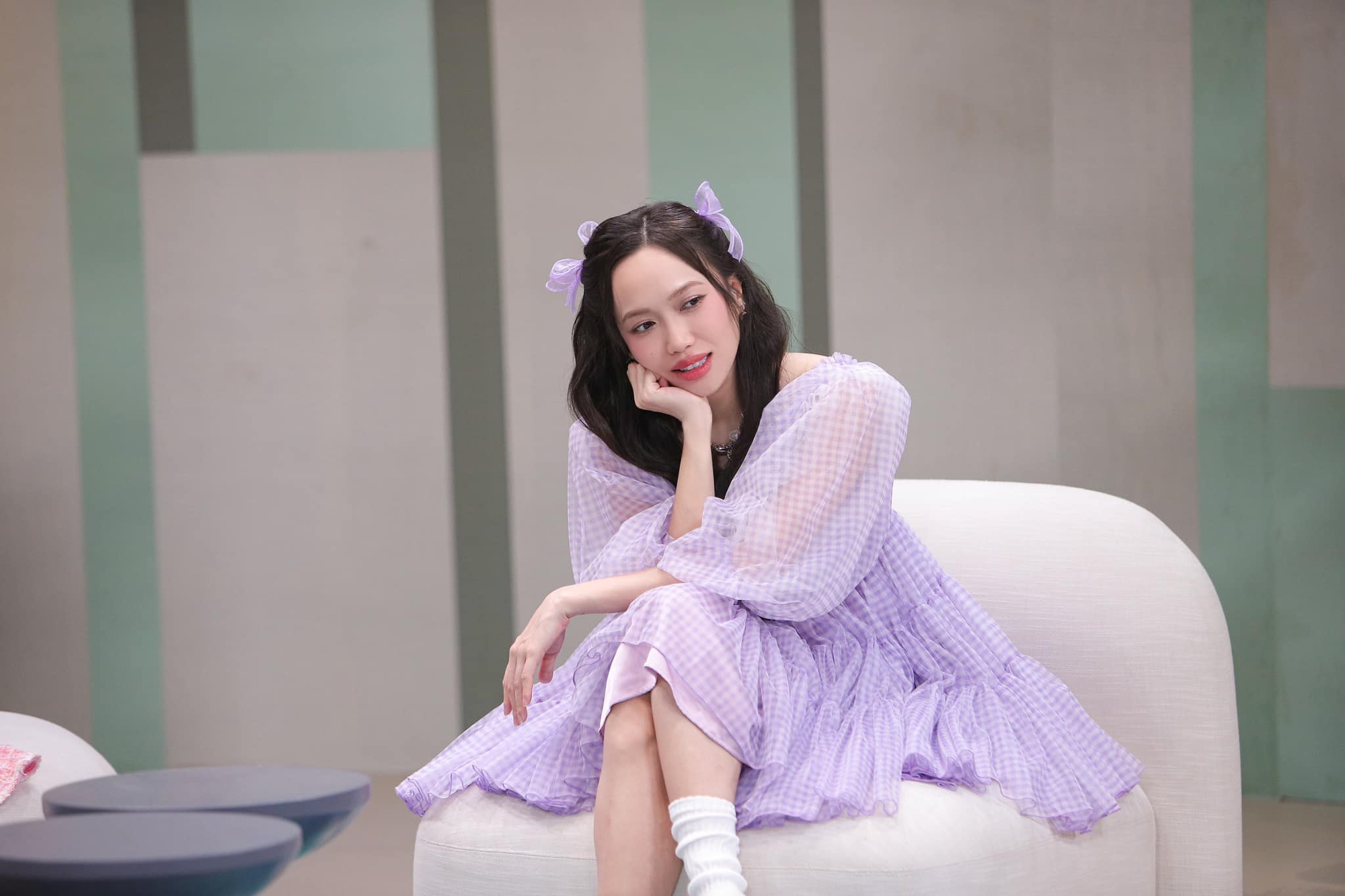 Diệu Nhi diện váy rộng khi mang thai lần hai