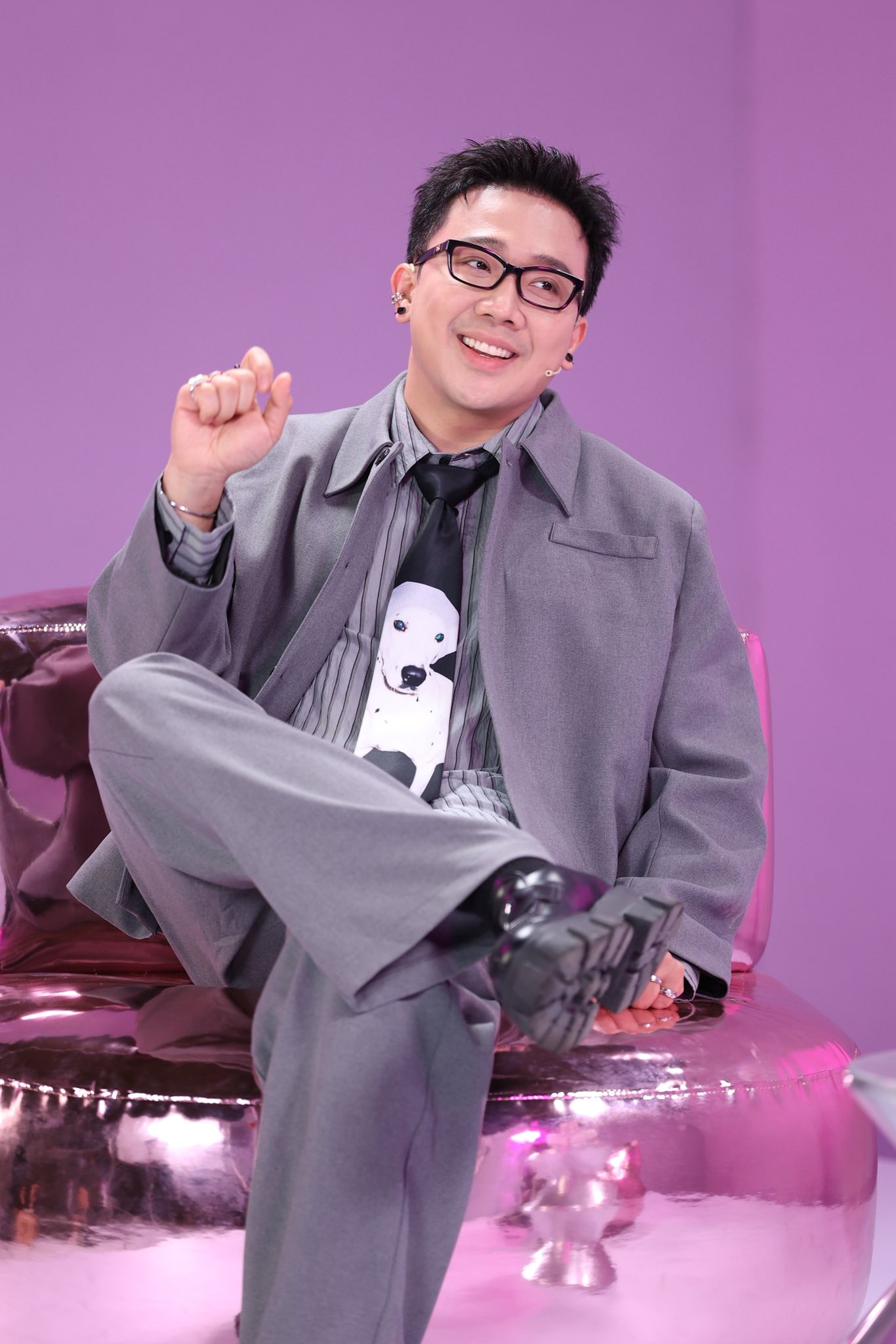 Trấn Thành trong một chương trình trải nghiệm ẩm thực