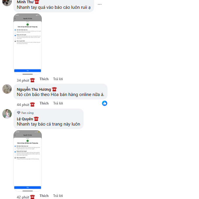 Ảnh chụp màn hình phản hồi cộng đồng Phản hồi từ cộng đồng fan hâm mộ