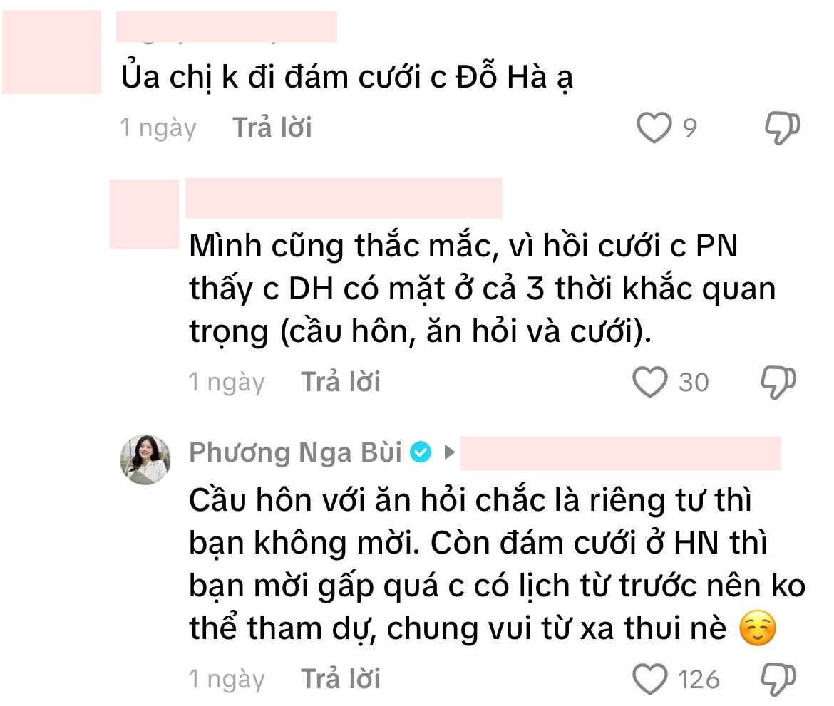 Phương Nga chia sẻ lý do không dự đám cưới