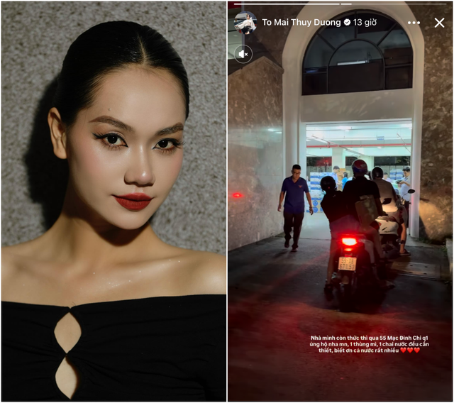 Người mẫu Tô Mai Thùy Dương cùng hoạt động cứu trợ trong thành phố Hồ Chí Minh