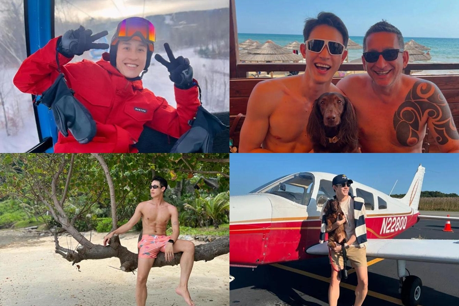 Trai đẹp giải nghệ sau khi kết hôn với đại gia đồng tính- Ảnh 4. Phong cách sống giàu sang, thường xuyên đi du lịch