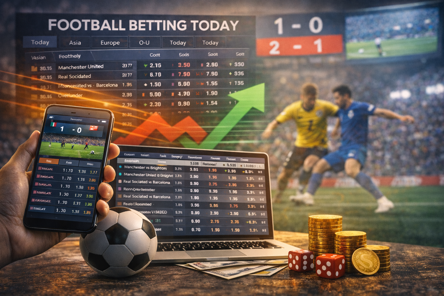 Cược bóng đá trực tuyến hôm nay